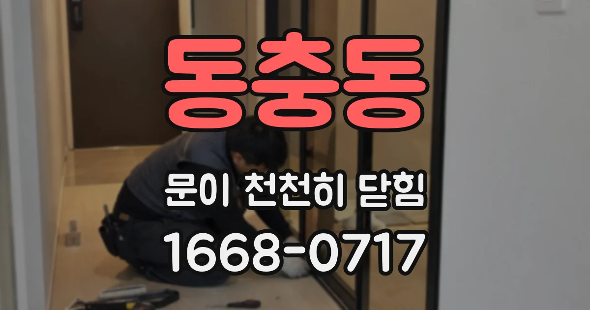 동충동 문이 천천히 닫힘