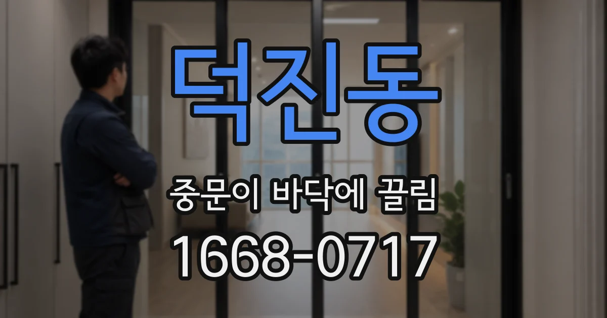 덕진동 중문이 바닥에 끌림