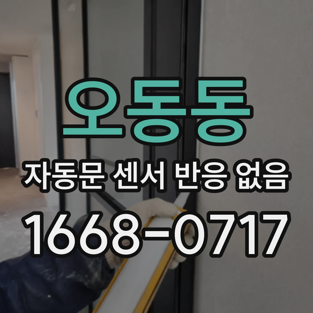 오동동 자동문 센서 반응 없음