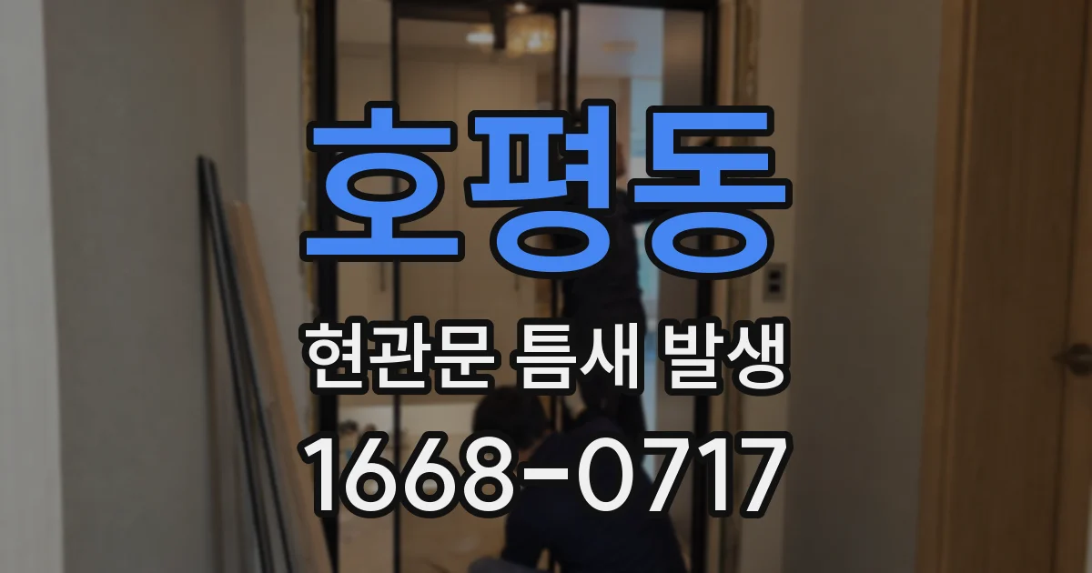 호평동 현관문 틈새 발생
