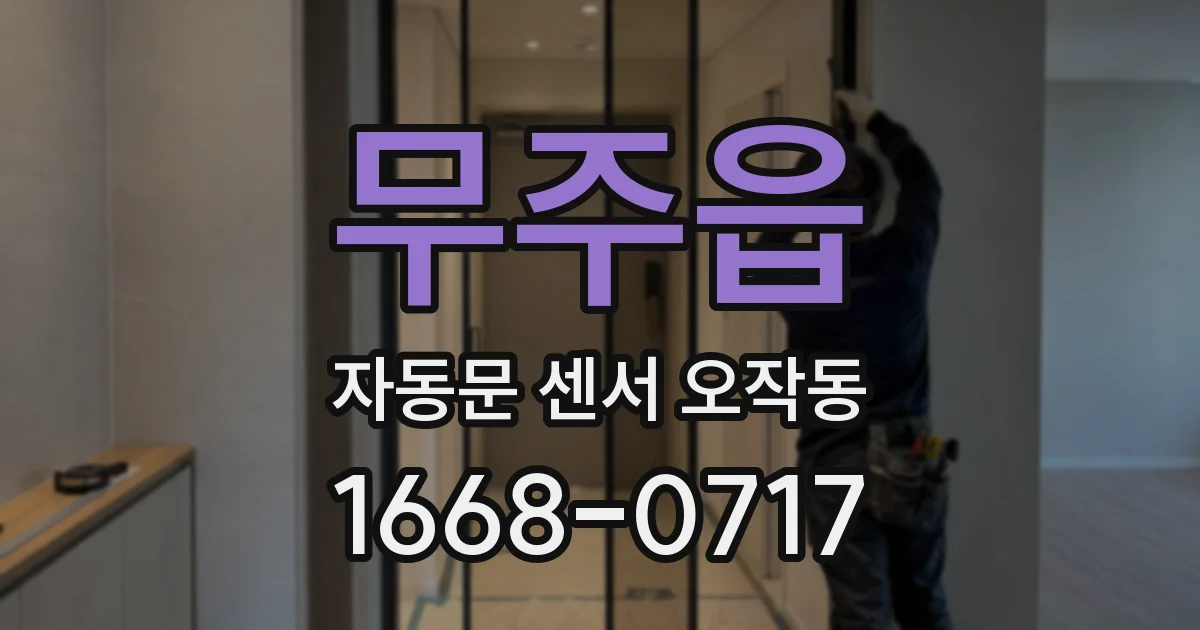 무주읍 자동문 센서 오작동