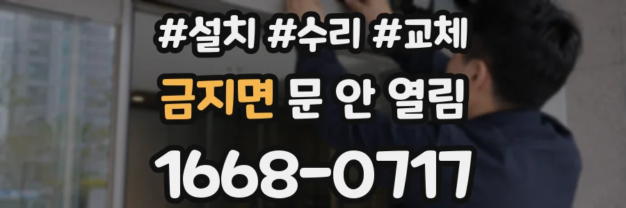 금지면 문 안 열림