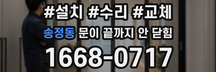 송정동 문이 끝까지 안 닫힘