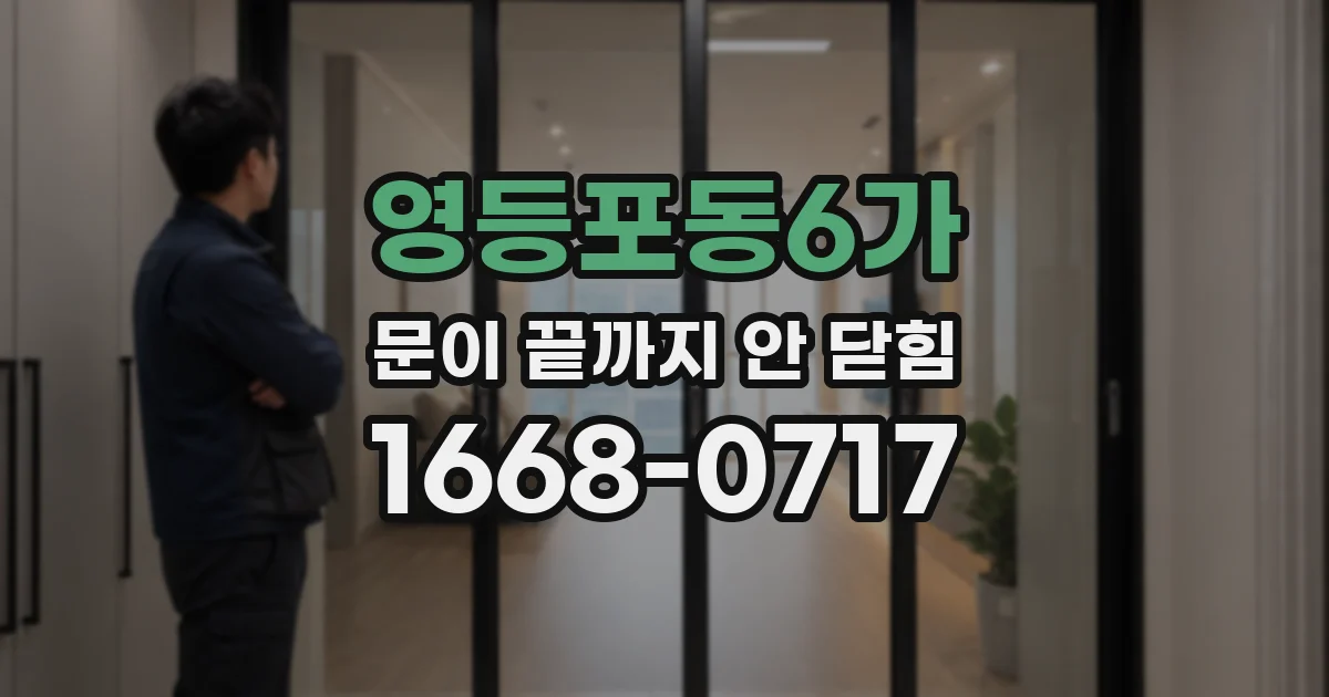 영등포동6가 문이 끝까지 안 닫힘
