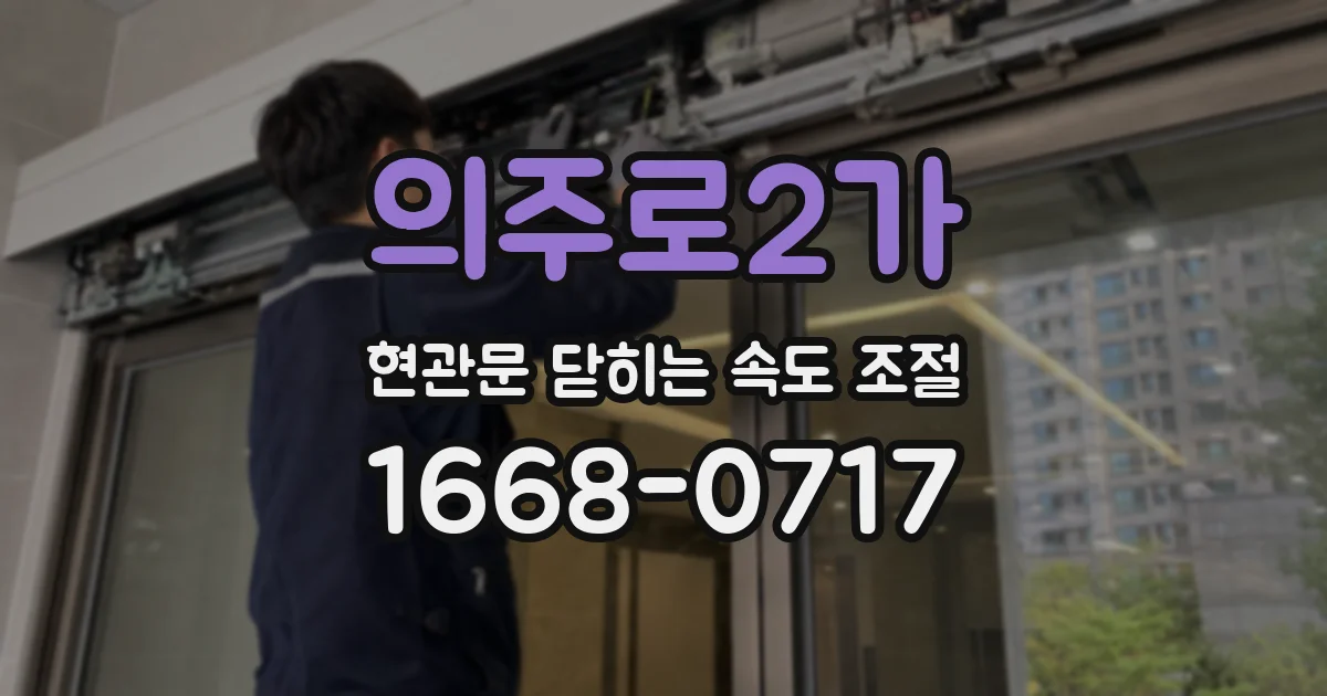 의주로2가 현관문 닫히는 속도 조절