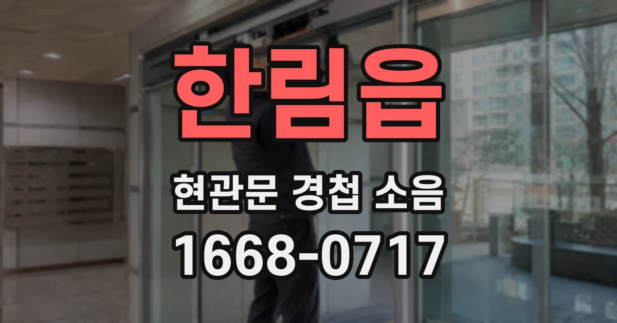한림읍 현관문 경첩 소음