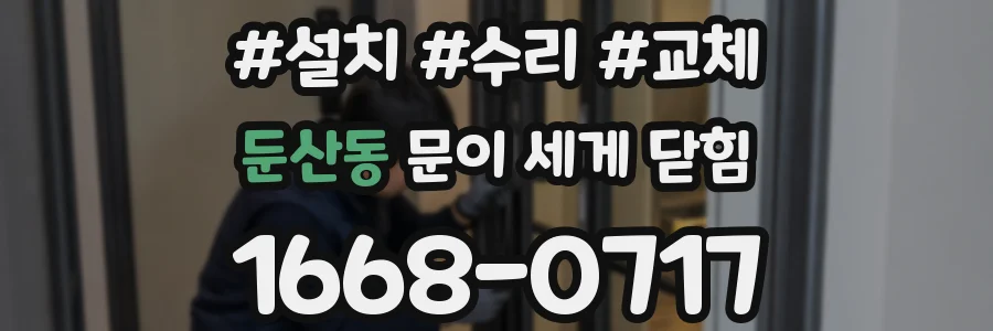 둔산동 문이 세게 닫힘