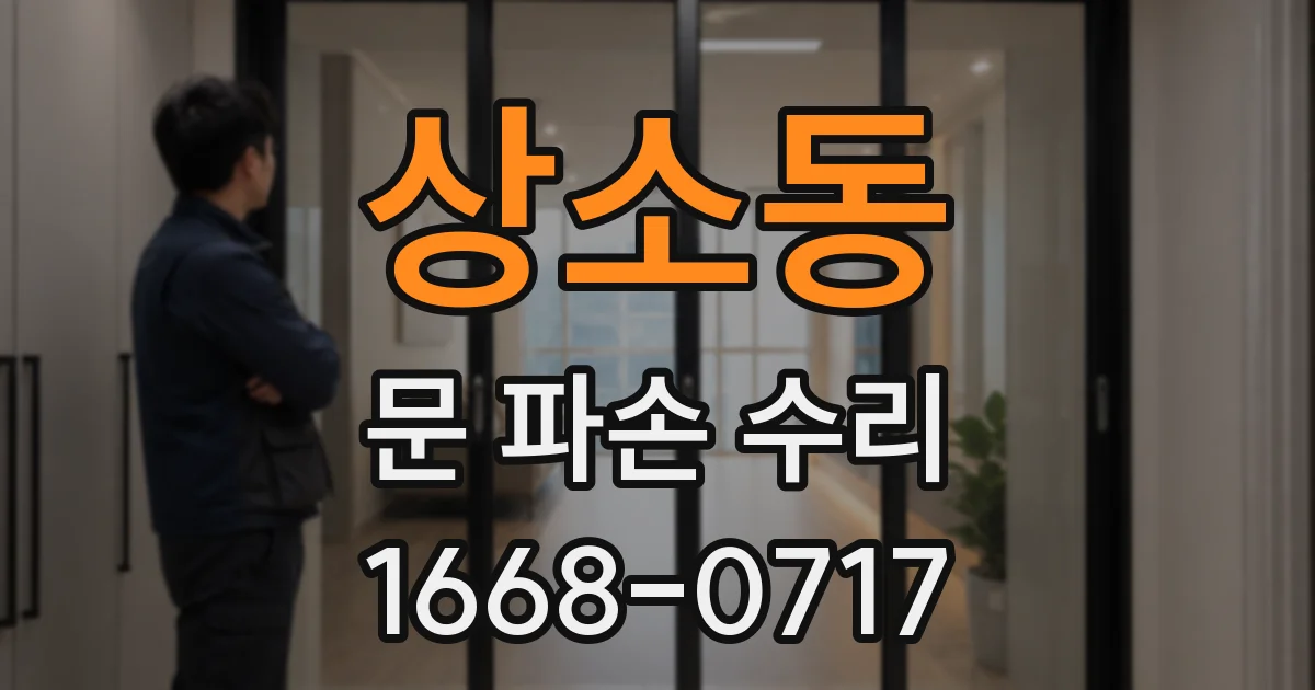 상소동 문 파손 수리