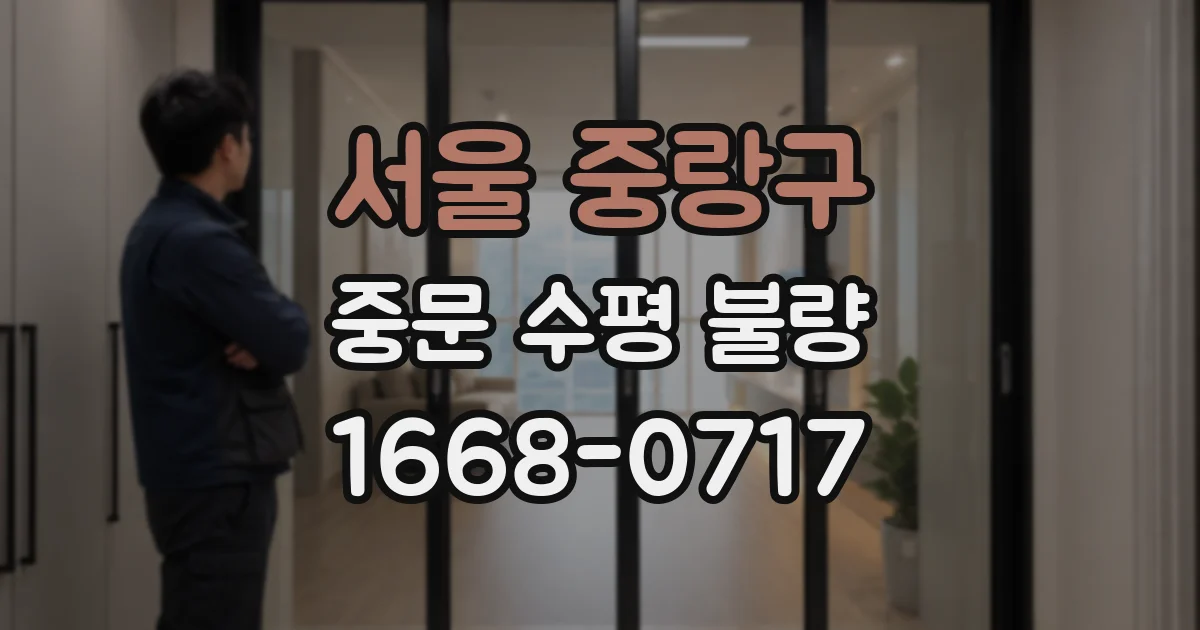 서울 중랑구 중문 수평 불량