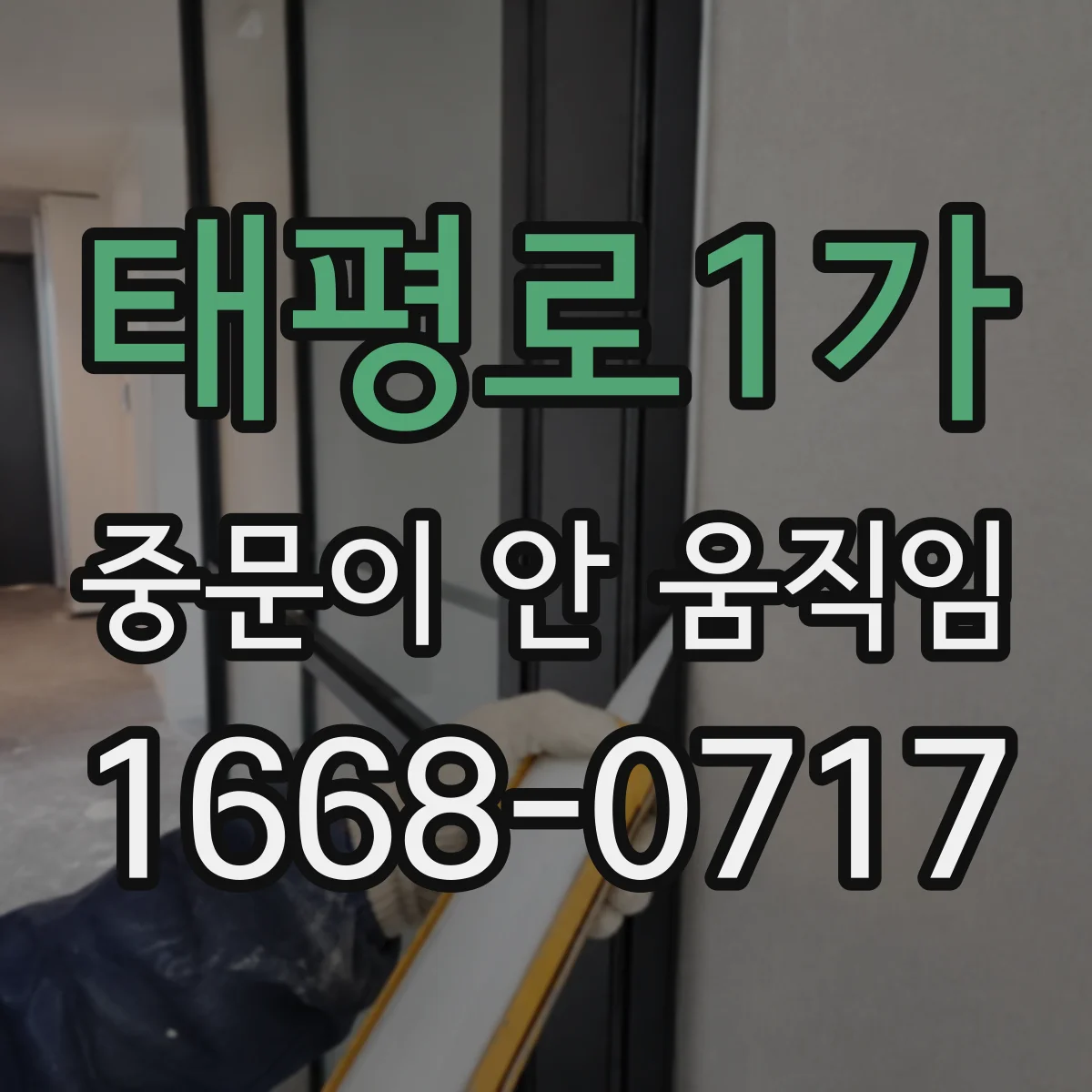 태평로1가 중문이 안 움직임
