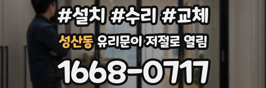 성산동 유리문이 저절로 열림