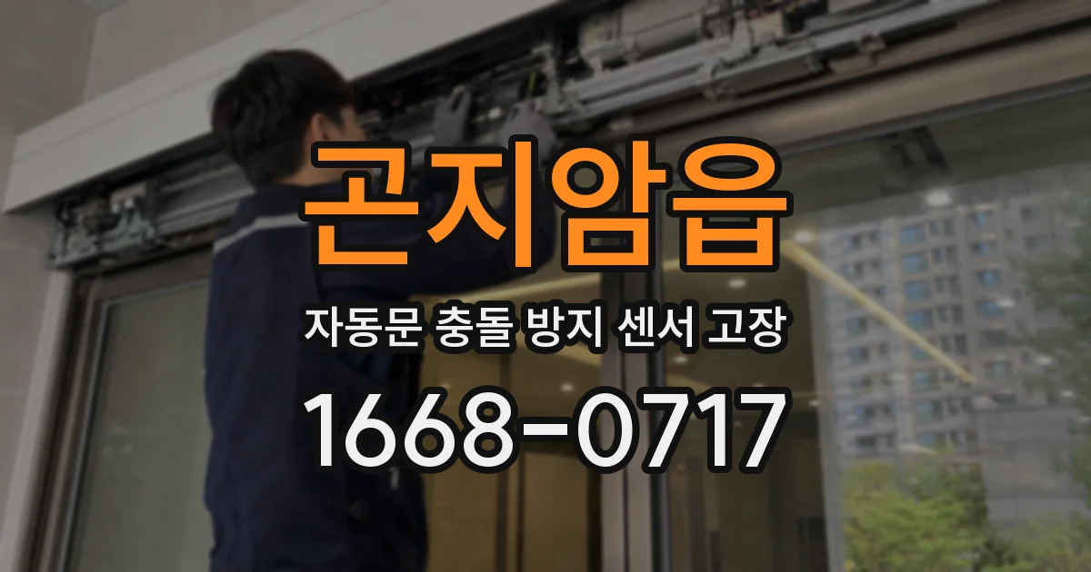 곤지암읍 자동문 충돌 방지 센서 고장