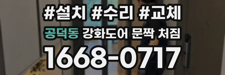 공덕동 강화도어 문짝 처짐