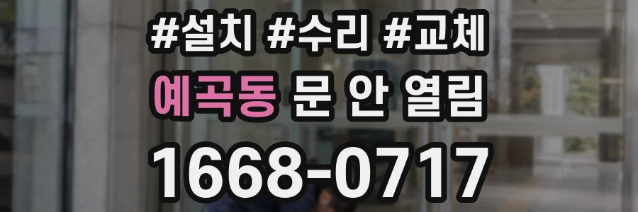 예곡동 문 안 열림