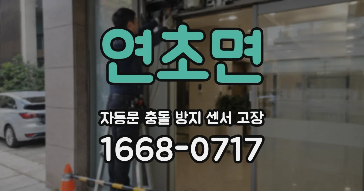 연초면 자동문 충돌 방지 센서 고장