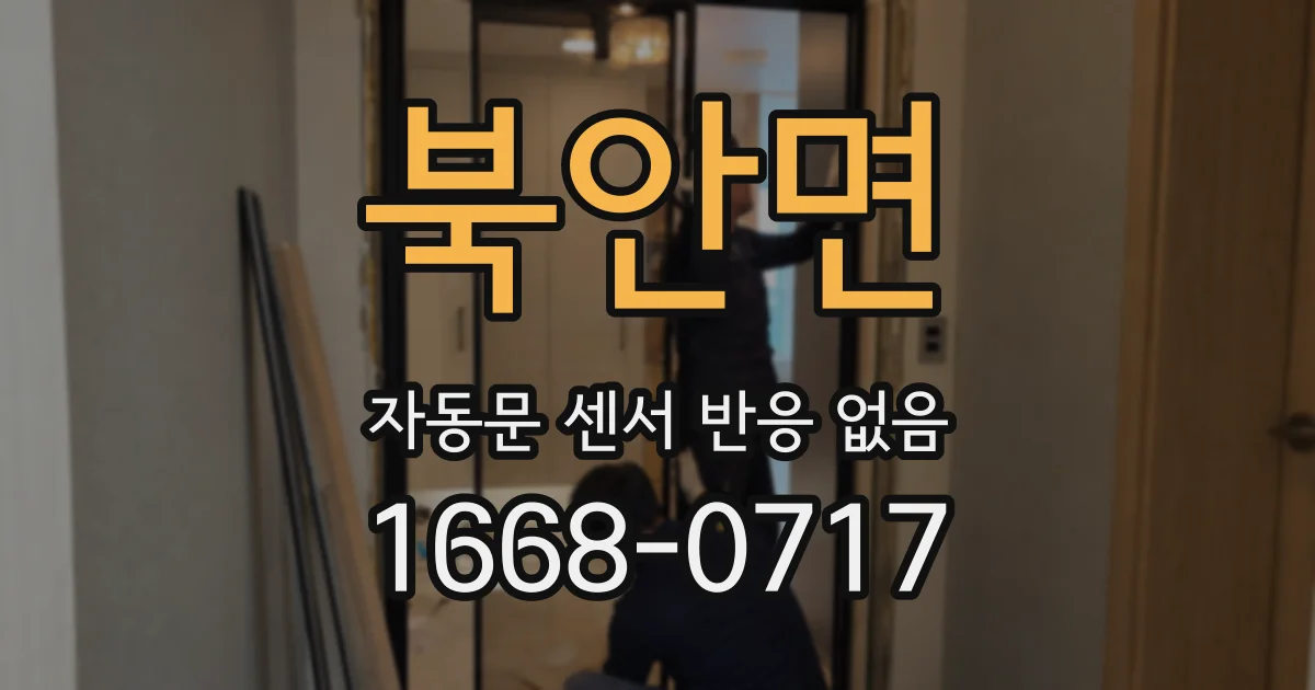 북안면 자동문 센서 반응 없음