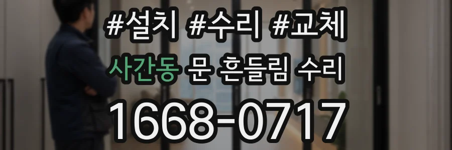 사간동 문 흔들림 수리