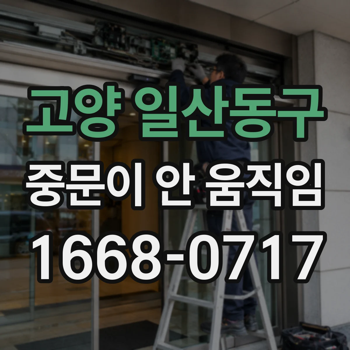고양 일산동구 중문이 안 움직임