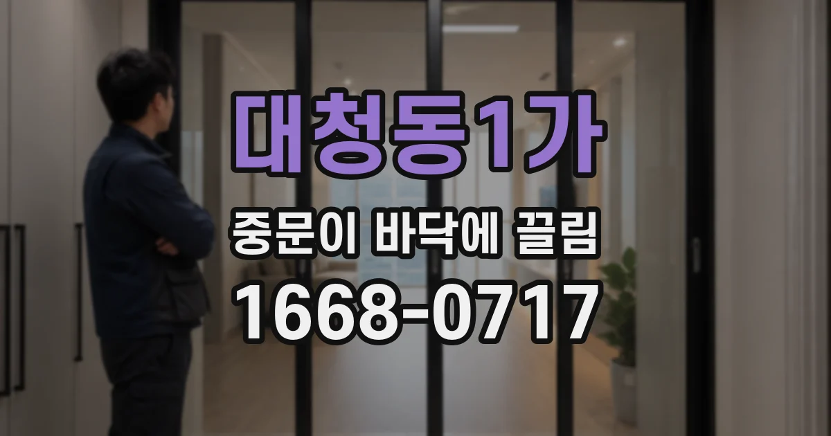 대청동1가 중문이 바닥에 끌림