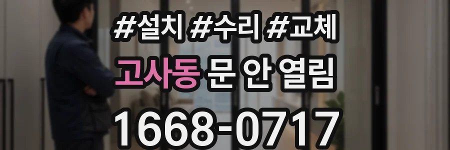 고사동 문 안 열림
