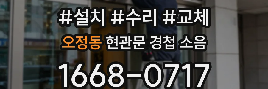 오정동 현관문 경첩 소음