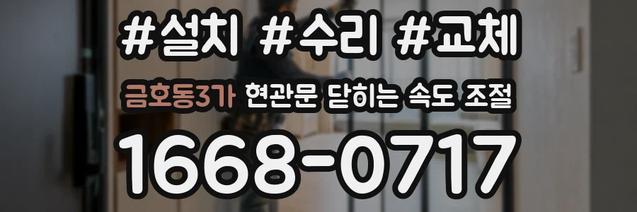 금호동3가 현관문 닫히는 속도 조절