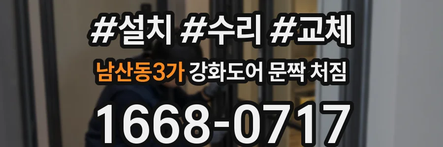 남산동3가 강화도어 문짝 처짐