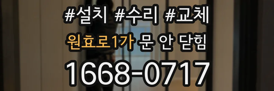 원효로1가 문 안 닫힘