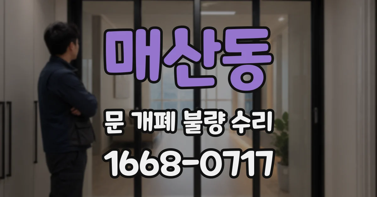 매산동 문 개폐 불량 수리