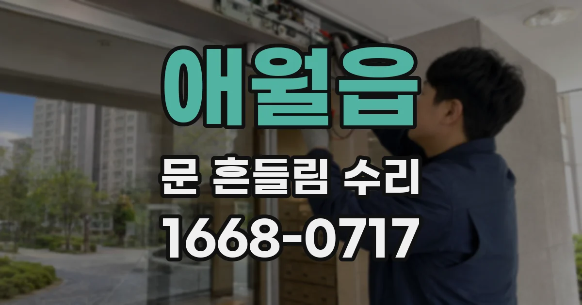 애월읍 문 흔들림 수리