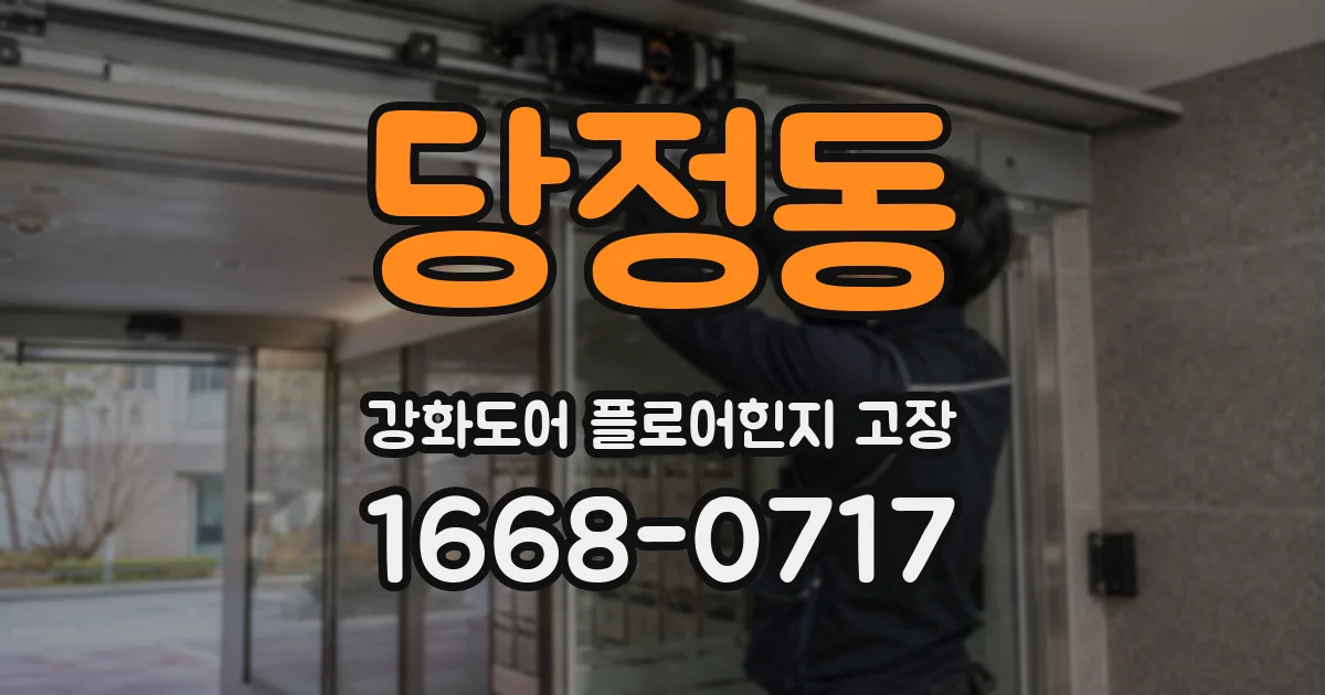 당정동 강화도어 플로어힌지 고장