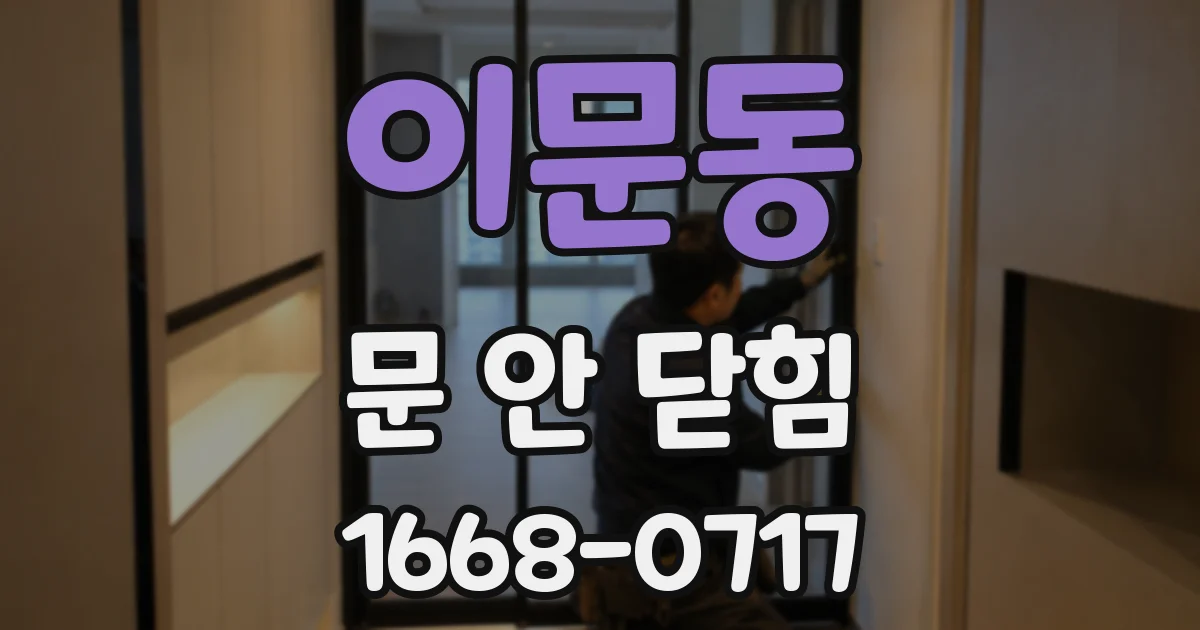 이문동 문 안 닫힘