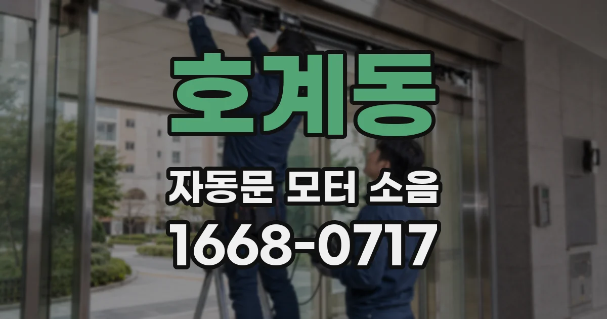 호계동 자동문 모터 소음