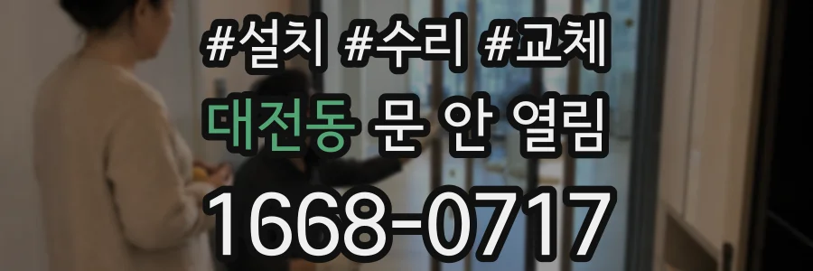 대전동 문 안 열림