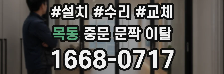 목동 중문 문짝 이탈