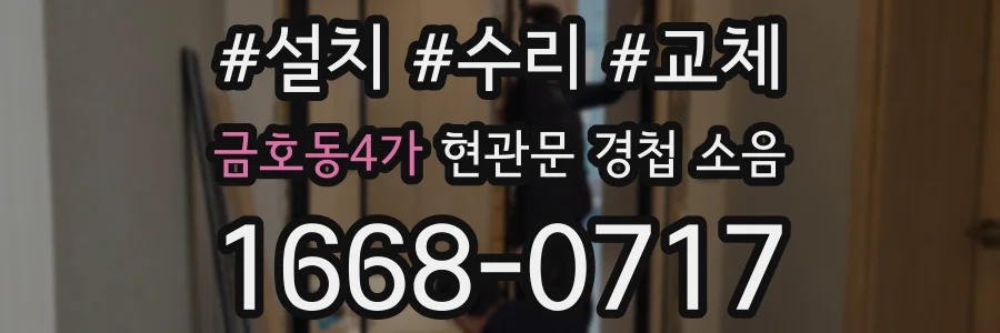 금호동4가 현관문 경첩 소음
