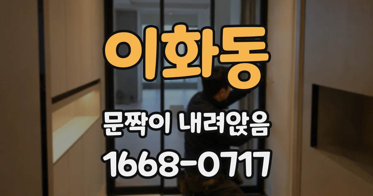 이화동 문짝이 내려앉음