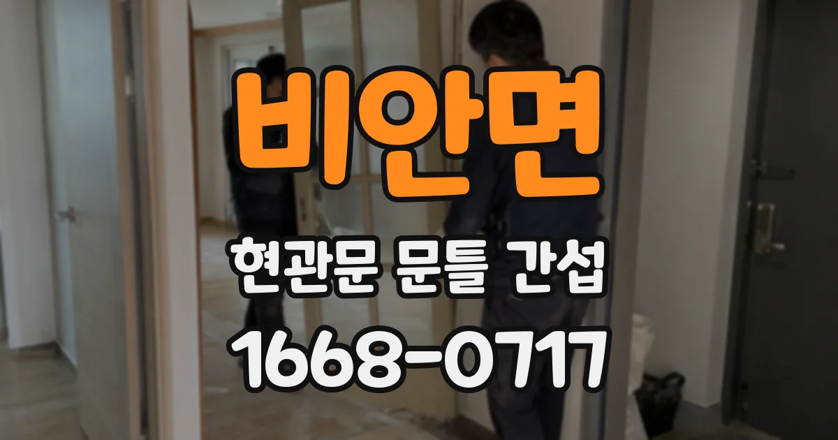 비안면 현관문 문틀 간섭