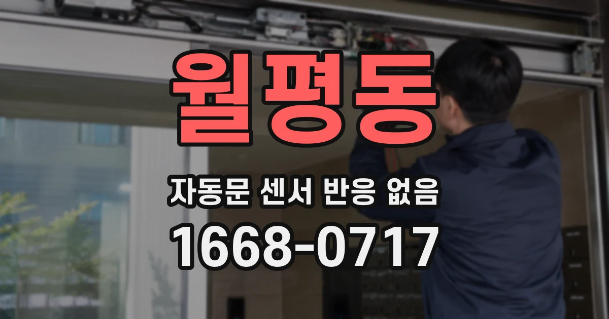 월평동 자동문 센서 반응 없음