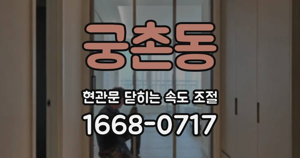 궁촌동 현관문 닫히는 속도 조절