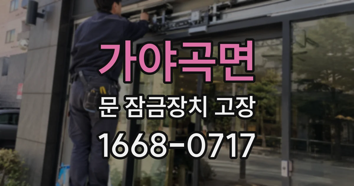 가야곡면 문 잠금장치 고장
