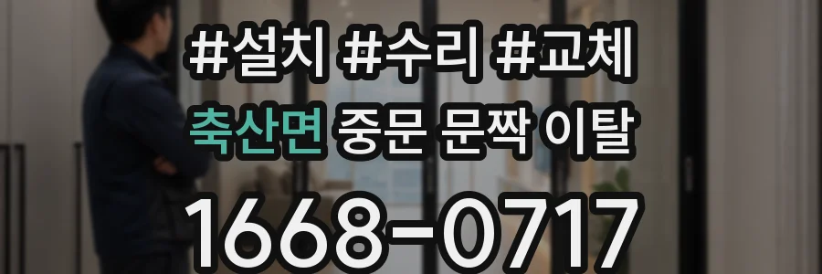 축산면 중문 문짝 이탈