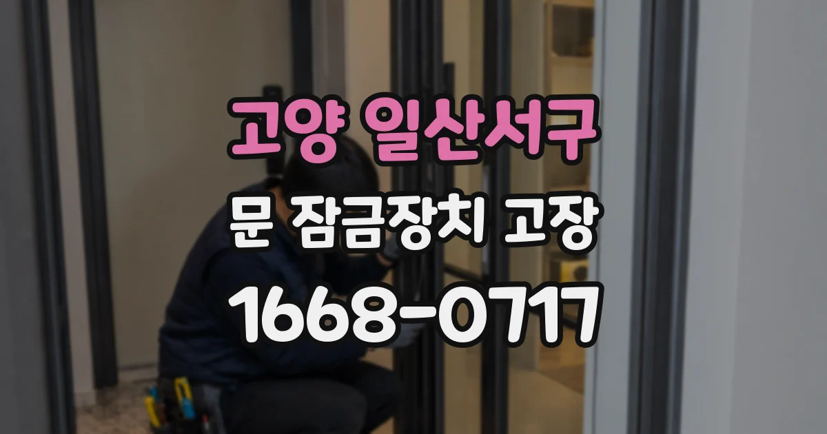 고양 일산서구 문 잠금장치 고장