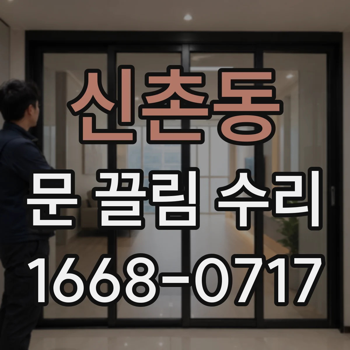 신촌동 문 끌림 수리