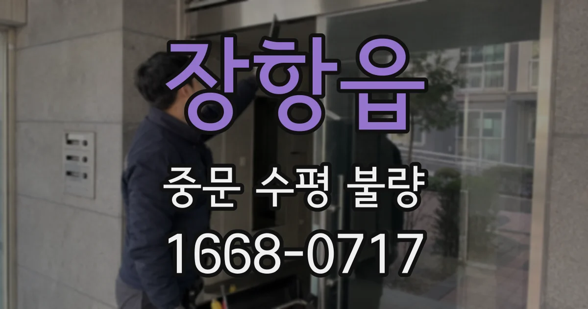 장항읍 중문 수평 불량