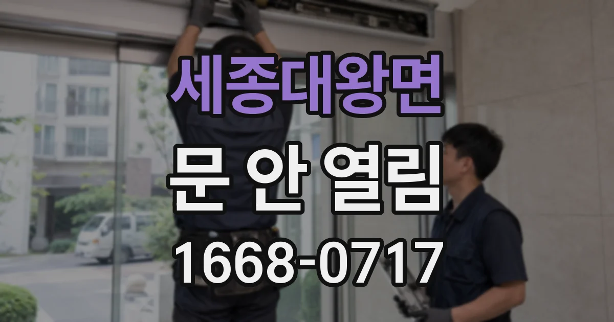 세종대왕면 문 안 열림
