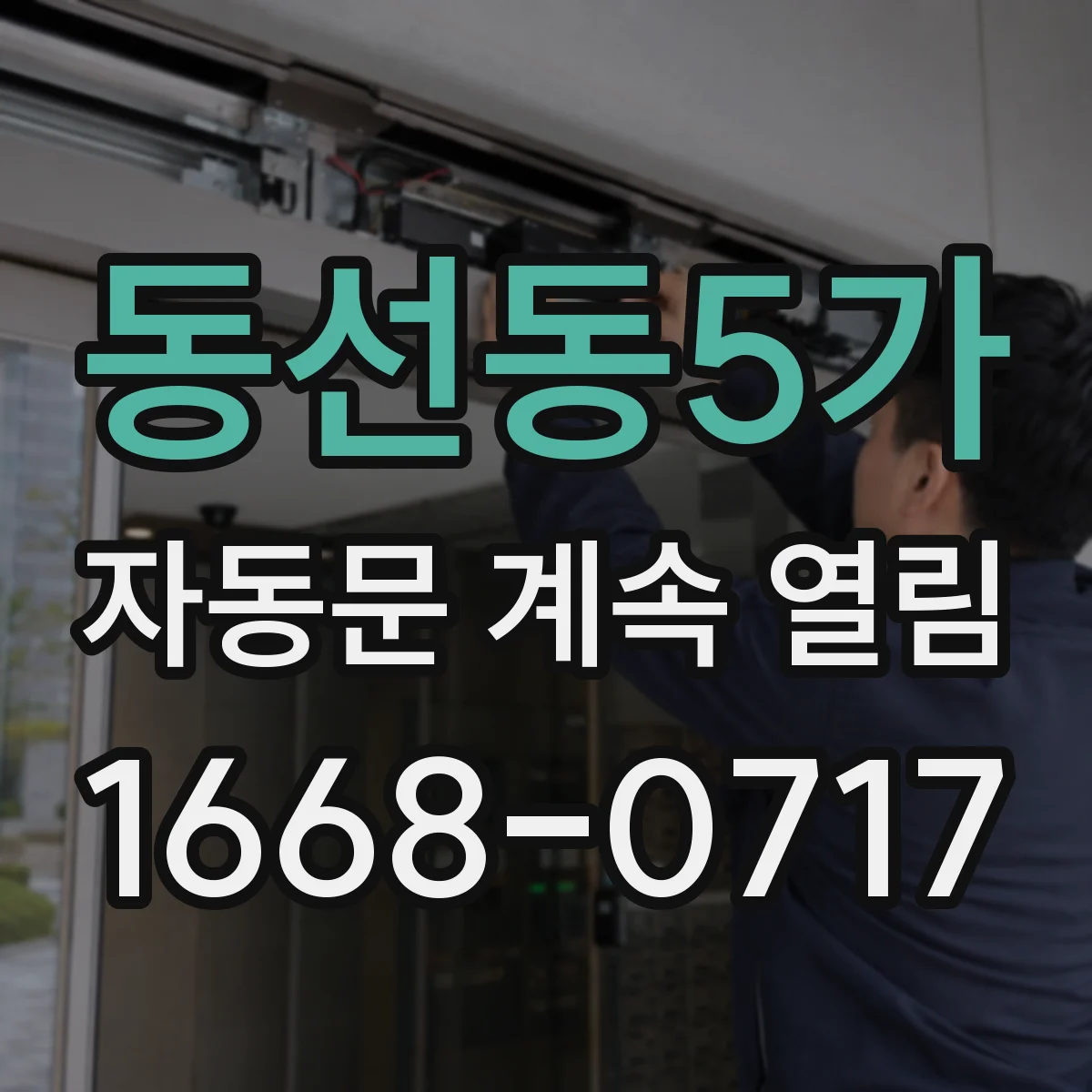 동선동5가 자동문 계속 열림