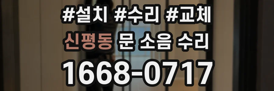 신평동 문 소음 수리