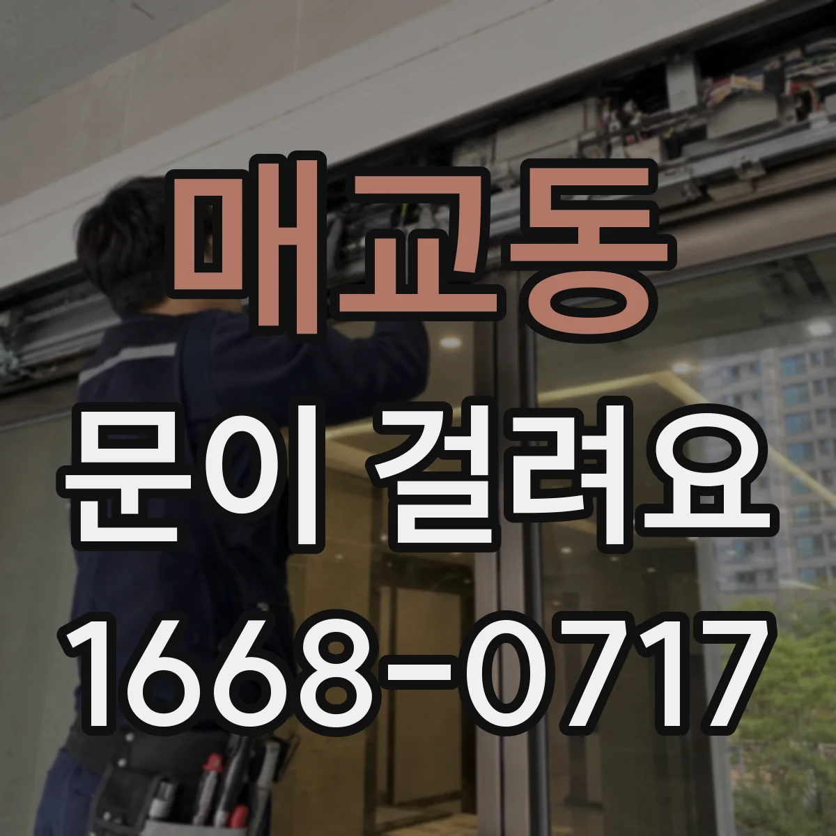 매교동 문이 걸려요