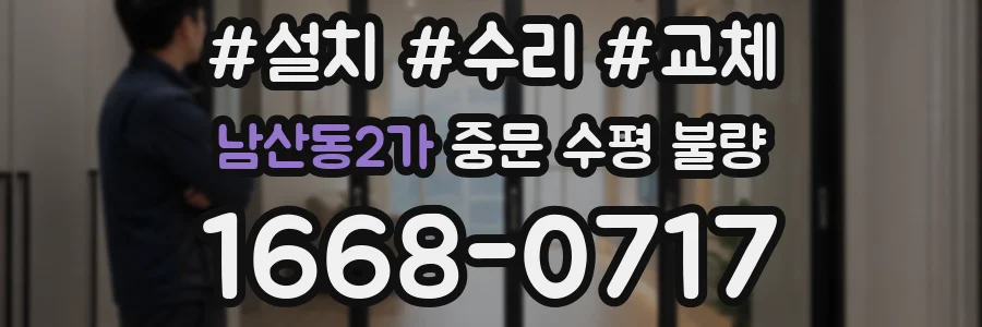 남산동2가 중문 수평 불량